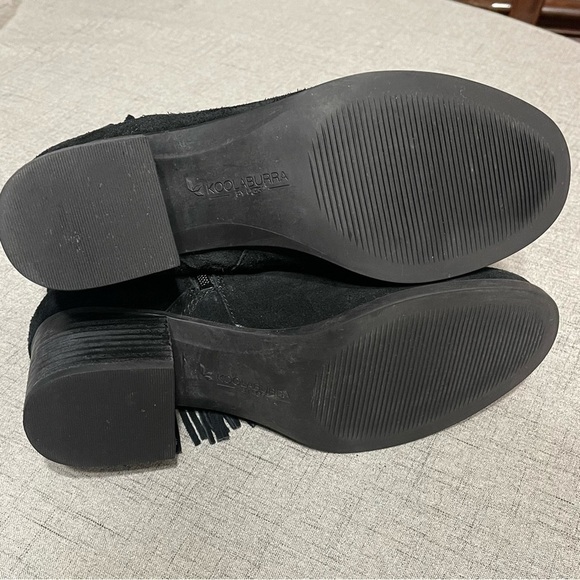 Ugg Koolaburra Kenz Black Suede Ankle Boots Booties 8.5 - Picture 10 of 11